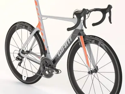 Giant Propel Advanced Sl-2 Orange Grey Black Sprinter Bicycle 3D model