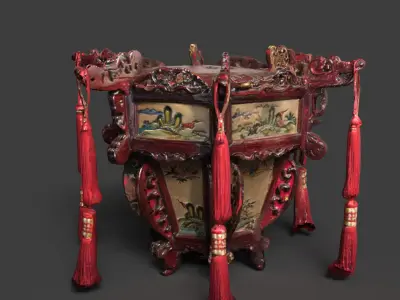 Chinese palace lantern   Low-poly 3D model buy