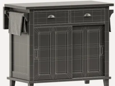 Crate and barrel  Belmont Kitchen Islands 3D model