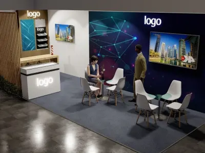 4 in 1 exhibition design 3D model