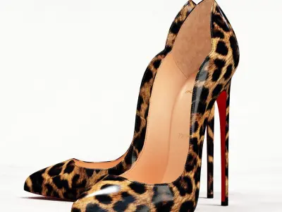 Christian Louboutin Hot Chick 130mm High Heels Collection 3D Model Pack