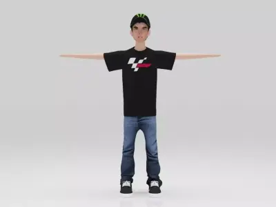 Marques MotoGp Rigged  Low-poly 3D model