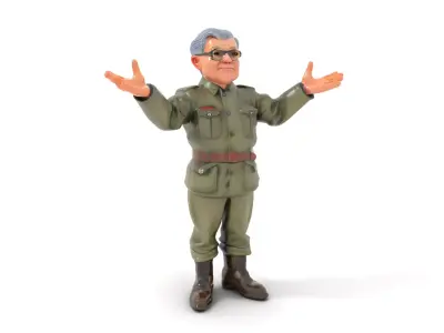 Animated Rigged Military Officer Character Model for Games an... Low-poly 3D model