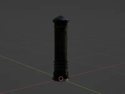 Street Bollard Free low-poly 3D model