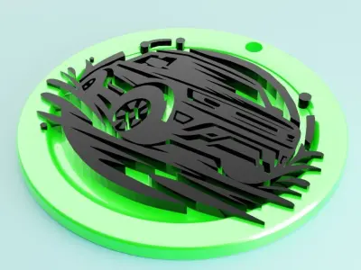 UNIQUE CAR KEYCHAIN - 3D PRINTED DESIGN 3D print model