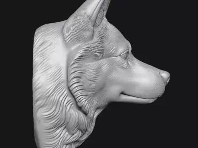 Akita dog 3D print model