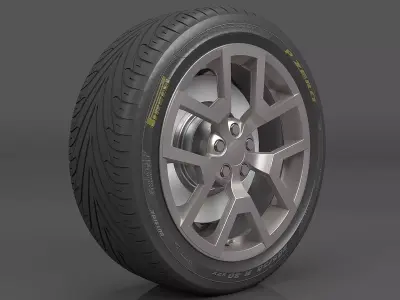Realistic Wheel Tire 9 3D model