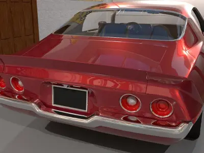 Chevrolet Camaro SS 1972 second generation 3D model