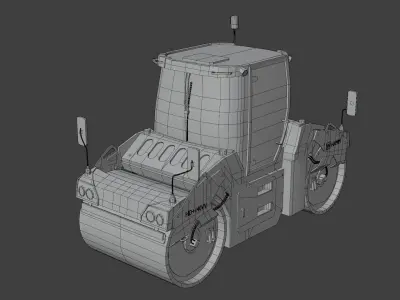 HAMM Construction Equipment Low-poly 3D model