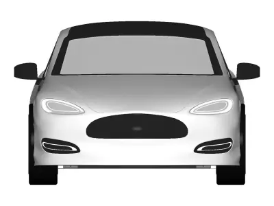 Tesla Car 3D Model 3D model purchase