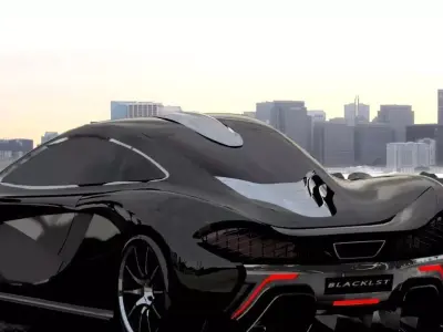 Mclaren-Black mclaren supercar 3D model