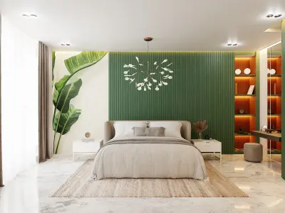 Green Theme Apartment In Native Blend File by Vizfromblender 3D model