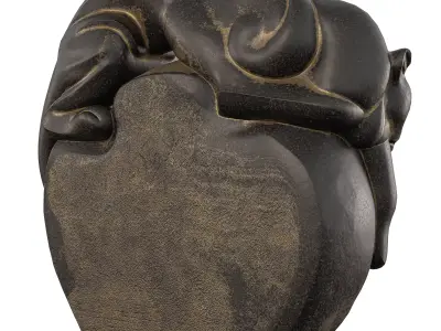 Antique Wild Cat Statue - Bronze Sculpture 3D Model 3D model