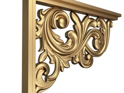 Stair Brackets 05 Low-poly 3D model