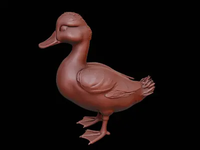 Duck Animal Sculpture 3D print model
