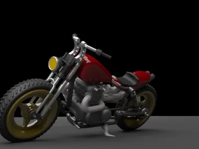 1 to 24 scale custom motorcycle 3D print model