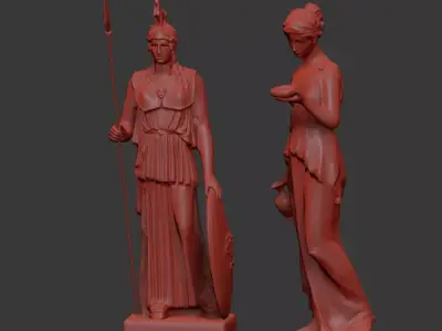 Ancient Roman figures Free low-poly 3D model