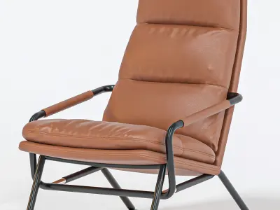 KONTRAPUNKT Recliner leather armchair 3D model