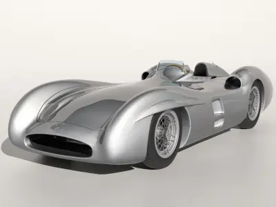Mercedez W196 Monza 1954 3D model