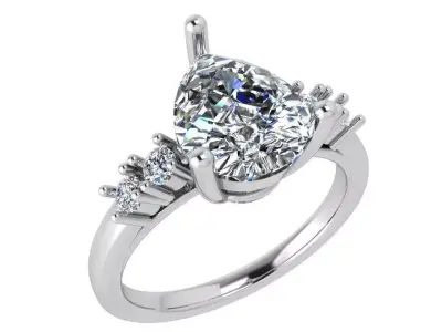 Pear Diamond Ring 3747 3D print model