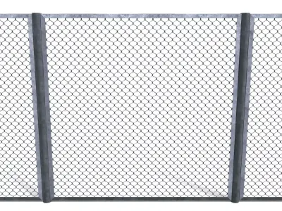 Low Poly Modular Fence 19 Low-poly 3D model