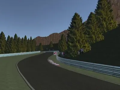 Race Track 02  Red Rock Raceway Low-poly 3D model