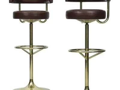 High Bar Stools from Borje Johansson 1960s 3d model Low-poly 3D model