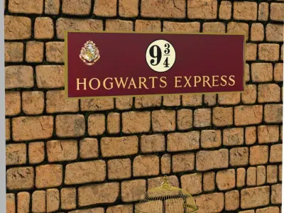 Harry Potter platform 934 scene  3D model