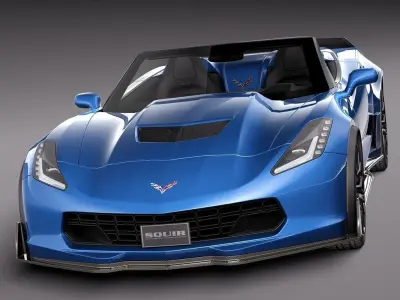 Chevrolet Corvette Z06 convertible 2015 3D model