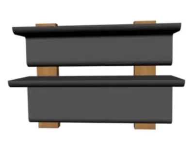 1in Thick Equal Angle 3D model