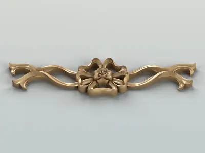 Carved decor horizontal 031 3D model