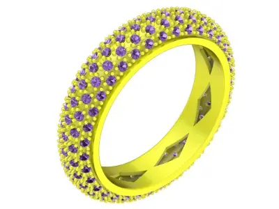 Luxury Pave Eternity Band Ring 3D Model 4532 3D print model