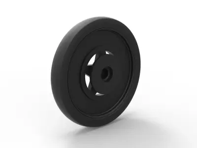 Front wheel from dragster 3D print model