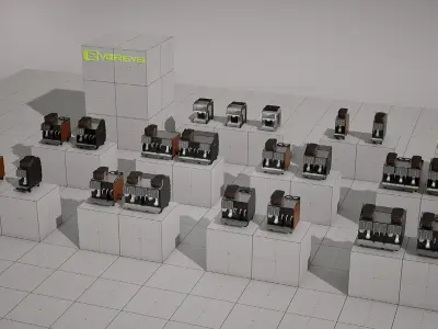 Eversys Coffee Machine - 22 Models Low-poly 3D model