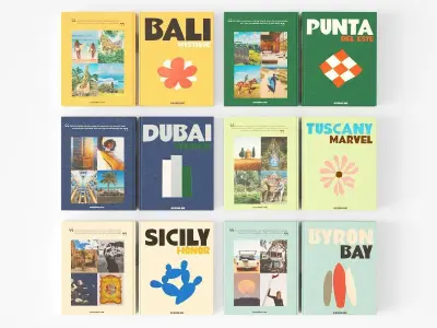 encyclopedia of assouline coffetable books vintage 3D model