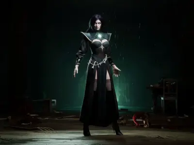 Game Ready 3D Character - Dark Sorcerer Low-poly 3D model