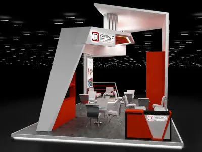Booth Exhibition Stand a629 3D model