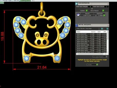 Pendant Pig D2 Free 3D print model