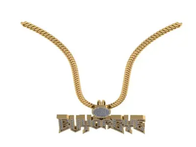 hip hop pendant banquette full diamond  3D print model
