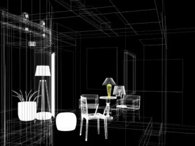TROULOS-HOME interior design of hotel room 3D model