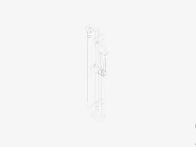 Shower - Rail - Luxury - Pin Low-poly 3D model