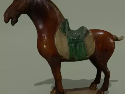 Horse Statuette Y 3D model