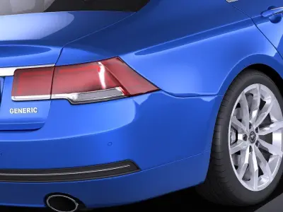 Generic Luxury Sedan 2016 VRAY 3D model