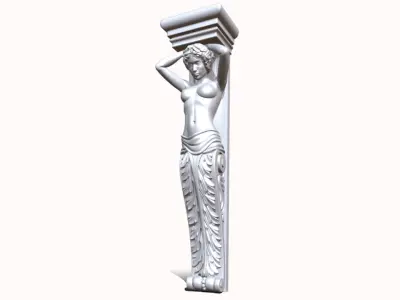 Column pattern girl  3D model