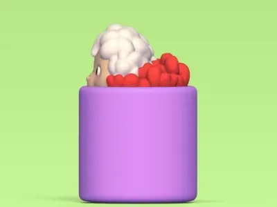Sheep on Cup 3D print model