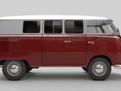 Volkswagen transporter Split Screen Camper Van 1965 3D model