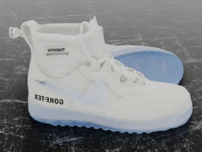 NIKE AIR FORCE ONE HIGH GORETEX 3D SHOES Low-poly 3D model