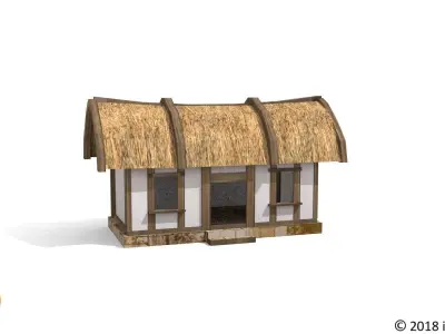 Village House Low-poly 3D model