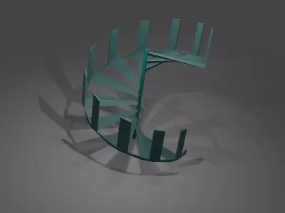 ladder spiral staircase Free 3D model