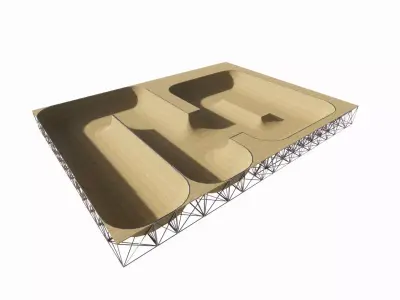 Skatepark-Skate Park PACK 3D model